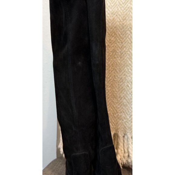 Coach Womens Size 6 B Cece Pointed Toe Black Suede High Heel Boots Style CN159 - Picture 9 of 16